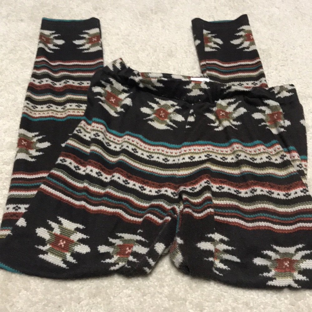 Brown Aztec print leggings